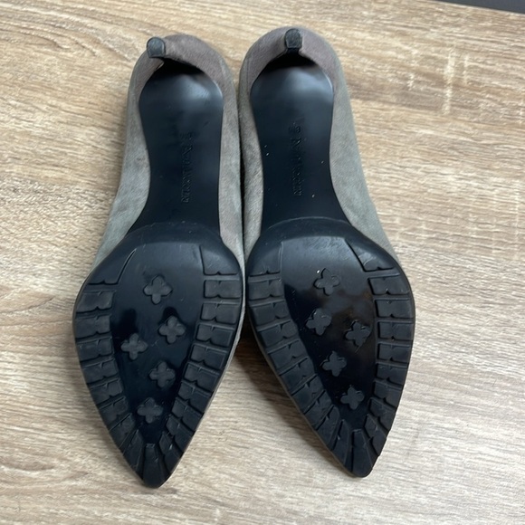 Enzo Angiolini Suede Pointed Toe Pumps Heels Grey Padded Insole Lug Sole Size 8 - Picture 8 of 11